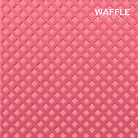 Colorful Wafer texture sweet food background. Ice cream waffleのイラスト素材