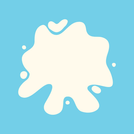 Milk splash and blot design, shape creative illustration.のイラスト素材