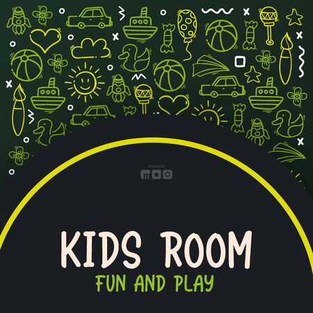 Hand draw Kids doodle background. Objects from a childs life.のイラスト素材