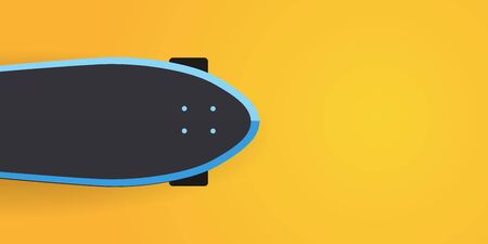 Modern Skateboarding illustration. Colorful Skate Board banner.のイラスト素材