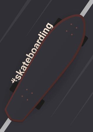 Modern Skateboarding illustration. Colorful Skate Board banner.のイラスト素材