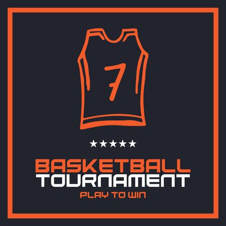 Basketball Tournament banner. Modern sports posters design.のイラスト素材