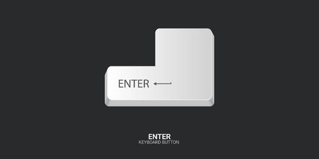 Enter. Keyboard button on white background. Vector illustrationのイラスト素材