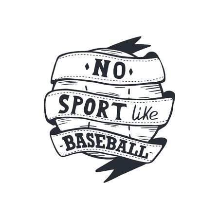 Baseball lettering with motivation quote. Vector Illustration.のイラスト素材