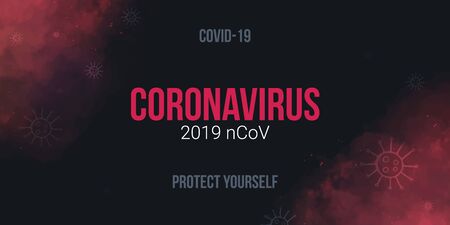 Novel Coronavirus 2019 nCoV. COVID 2019. Vector illustration.のイラスト素材