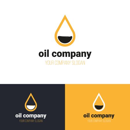 Oil company   with drop. Vector   design.のイラスト素材