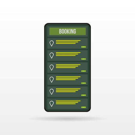 Time to travel banner Online booking service. Book travel on the smartphone. Trip planning. Online reservation of plane and train tickets.のイラスト素材