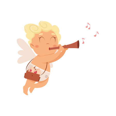 Cute Cupid character. Amur babies. Vector characters.のイラスト素材