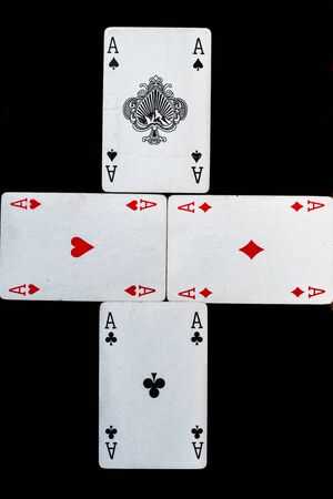 some cards for playing cards games and gamblingの写真素材