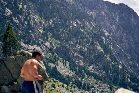 Natural beauty of the aiguestortes national park in spainの写真素材