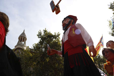 Manifestation for the National Day of Catalunya (Diada) 2018.のeditorial素材