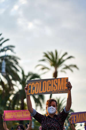 Celebrations for Diada of Catalunya 2020のeditorial素材