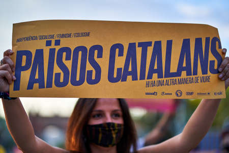 Celebrations for Diada of Catalunya 2020のeditorial素材