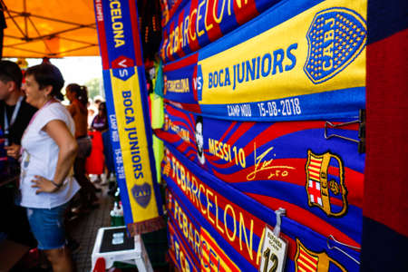 Match between FCBarcelona and Boca Juniors for the Joan Gamper Cup Barcelona, Catalonia / Spain - 08 15 2018のeditorial素材