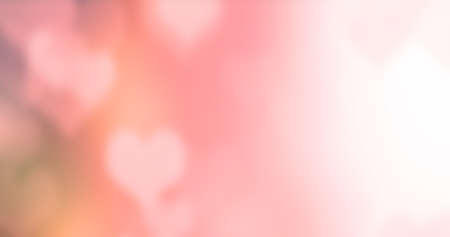 Abstract blur background. Pink soft pastel heart love bokeh. Valentine's day or mother's day concept. Tender romantic texture. Free copyspace. Head bannerの写真素材