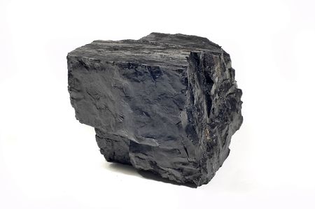 Coal on Isolated White Backgroundの写真素材