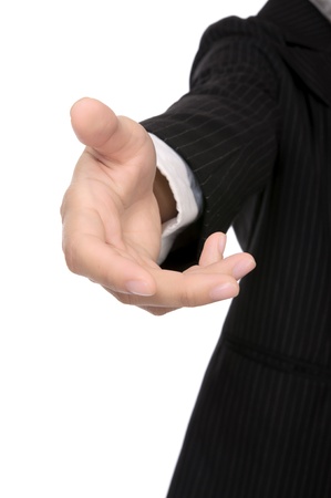Business woman want to shake hand. This is success conceptの写真素材