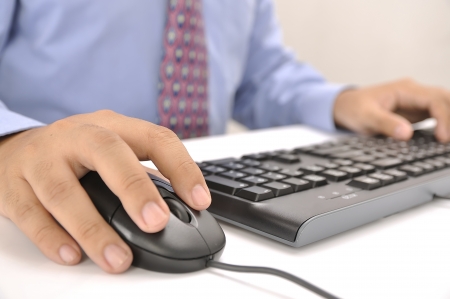 Hands typing on keyboard  This is office environment conceptの写真素材