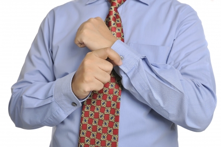 Body part of business man isolated over white backgroundの写真素材