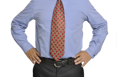 Body part of business man isolated over white backgroundの写真素材