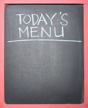 Todays Menu handwriting on the blackboard backgroundの写真素材