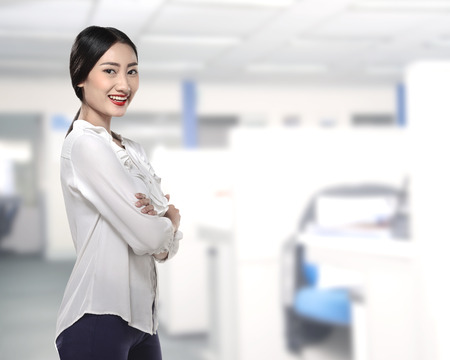 Successful asian business woman in the officeの写真素材