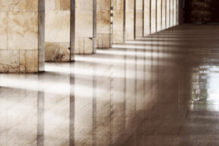 Interior of mosque. You can use this as background for muslim conceptの写真素材