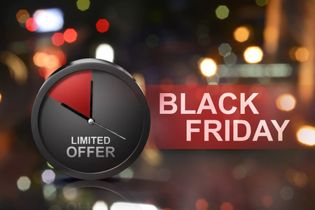 Limited Offer on Black Friday message against blured backgroundの写真素材