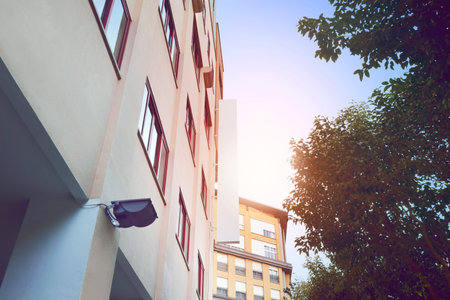 Image of tall building with blank space. You can put your design on billboardのeditorial素材