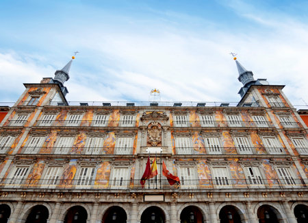 Image of plaza mayor in madrid, spainのeditorial素材