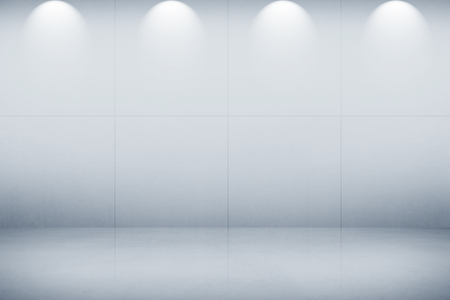 White wall with light for backdropの写真素材