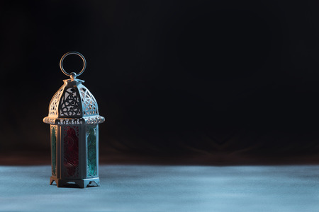 Arabic lamp with beautiful light. Islamic concept image for ramadanの写真素材