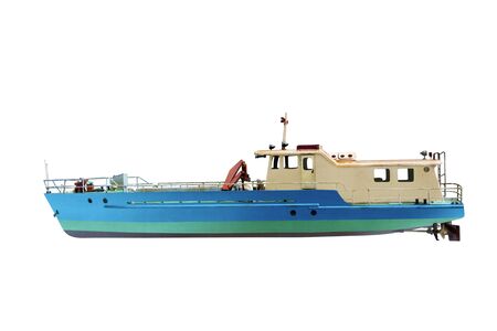 Public transport boat isolated over white backgroundの写真素材