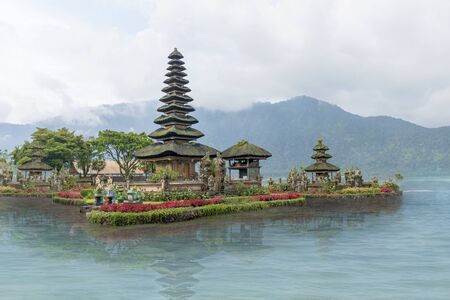 Ulun Danu Temple on Beratan lake, Bedugul. Bali, Indonesia