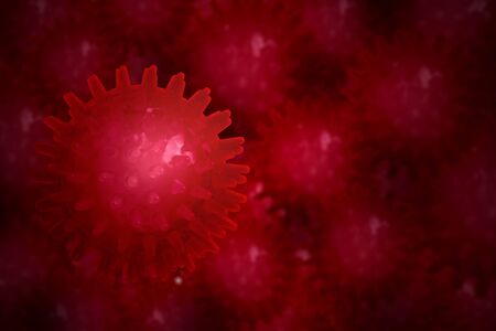 Coronavirus spreading inside the human body. Prevent flu disease Coronavirusの写真素材