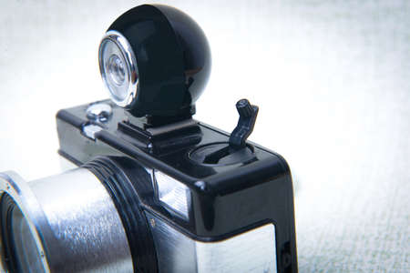 Close up view of the camera on the table