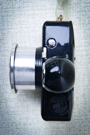 Close up view of the camera on the table