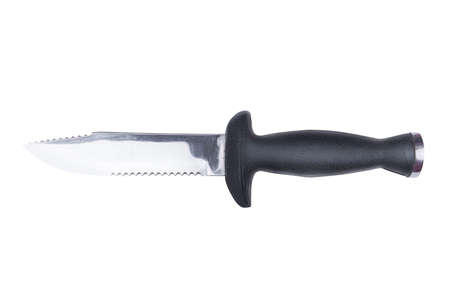 Hunting knife isolated over white background