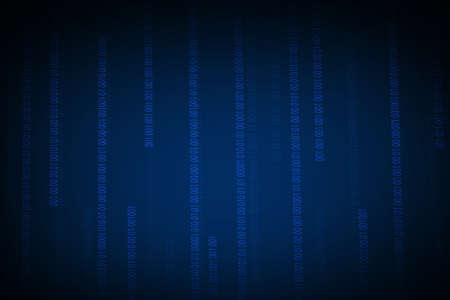 Binary code on blue background