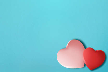 Heart with a colored background. Valentines day