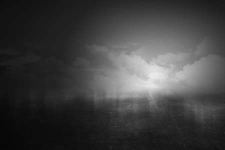 Dramatic view of the dark cloud on the skyの写真素材