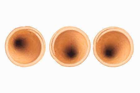 Ice cream cone isolated on white backgroundの写真素材