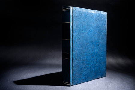 Closeup view of the book with dark backgroundの写真素材