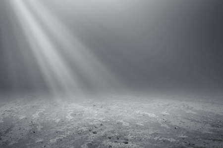 Rays with dark room backgroundの写真素材