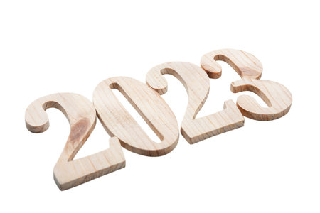 2023 with a white background. Happy New Year 2023