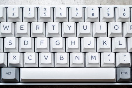 The mechanical keyboard on textured background