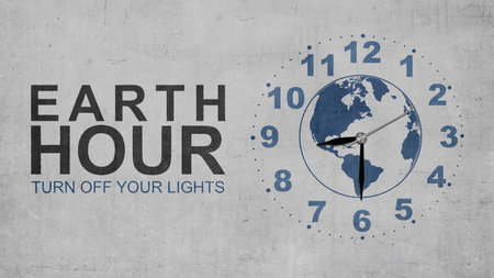 The clock of earth. Earth Hour Conceptの写真素材
