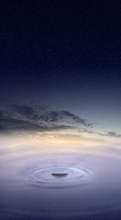 Water splash with colored backgroundの写真素材