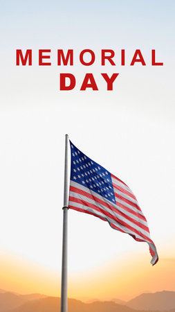 American national flag for memorial day. Memorial day conceptの写真素材