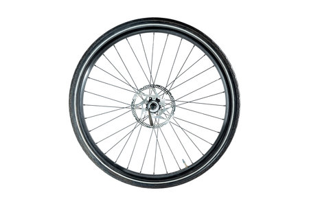 Bicycle wheel isolated over white background